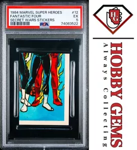 FANTASTIC FOUR PSA 5 1984 Marvel Super Heroes Secret Wars Stickers #12 C2 - Picture 1 of 2