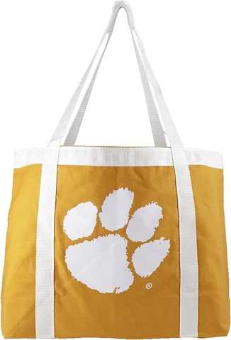 CLEMSON TIGERS FOOTBALL Tailgate Canvas Tote Shoulder Beach Game Bag Purse NEW Cover