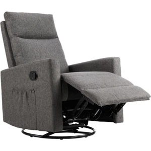 Swivel Rocking Recliner Chair Glider Rocker Nursery Chair Extra Large Footrest - Picture 1 of 14