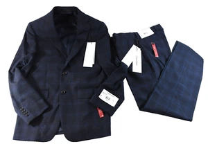 Calvin Klein Mens Wool Suit Jacket Coat Pants New 36R 33 x 30 Blue X-Slim Fit - Picture 1 of 15