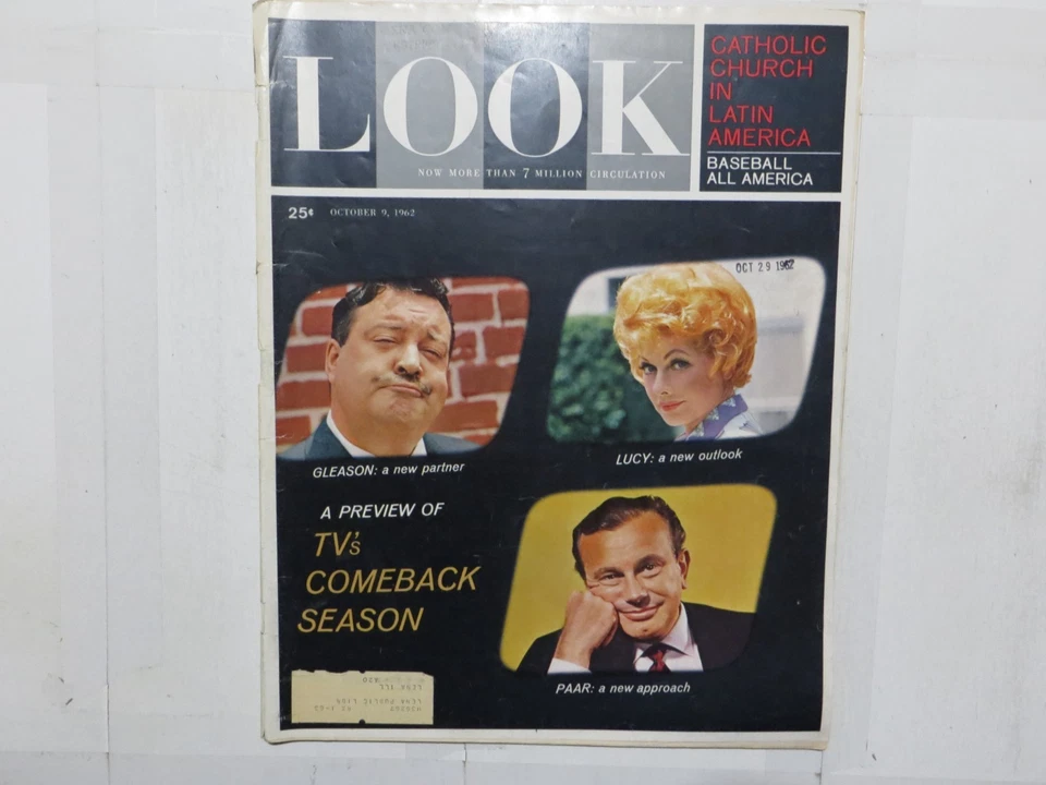 LOOK MAGAZINE October 9, 1962 Baseball Jackie Gleason Lucielle Ball Jack Parr 3R - Image 1 of 1