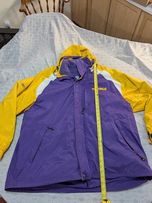 Reebok NFL Jacket Purple Mens Size XXL Hooded Outer Shell NFL Minnesota Vikings  - Image 1 of 4