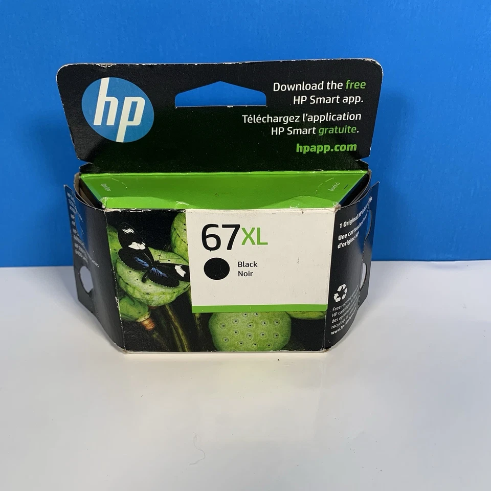 HP 67XL High Yield Black Ink Cartridge OEM Genuine New Sealed Expires 01/2025 - Image 1 of 4