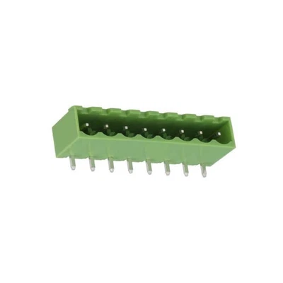 5x Systemklemme PCB-Stiftleiste abgewinkelt, RM5,08, 12A/250V, grün, 8-polig - Bild 1 von 2