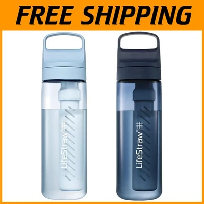 Paquete de 2 botellas de agua sin BPA, azul de Islandia y mar Egeo Foto 1 de 4