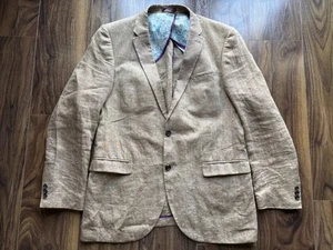 Blazer Next (42R) 100 % lino “Nova Fides” arena natural ajuste regular nuevo sin etiquetas precio de venta sugerido por el fabricante 119 GBP - Imagen 1 de 18