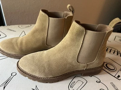 Bota Chelsea Steve Madden Leopold para mujer talla 8 gamuza avena-- ¡Genial! Foto 1 de 4