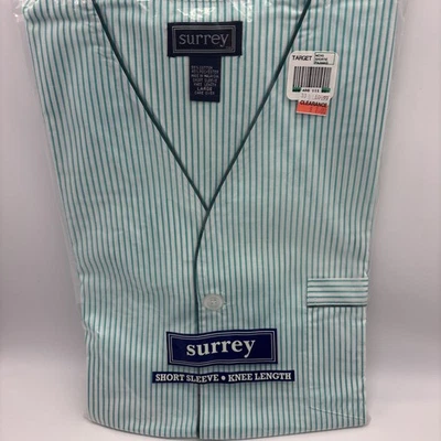 Nuevo Pijama Surrey Antiguo Stock Para Hombre Talla L Manga Corta Hasta la Rodilla Pijama Años 90 Foto 1 de 4