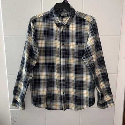 Ezekiel Mens Large L Plaid Flannel Shirt Long Sleeve Casual Button Up - Image 1 of 4