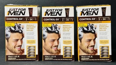 Just for Men Control GX Grey Reducing 2-in-1 Shampoo & Conditioner (3 Pack) - Image 1 of 4