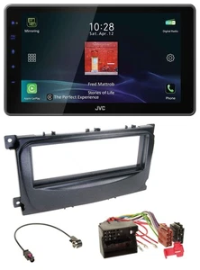 JVC DAB MP3 Bluetooth USB Autoradio für Ford Focus C-Max Galaxy ab 2007 schwarz - Bild 1 von 10