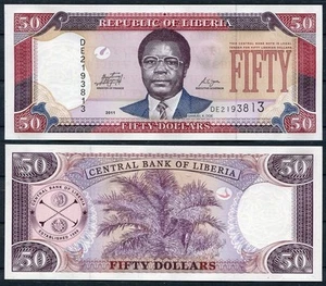 LIBERIA 50 Dollars dolares 2011 Pick 29e  SC / UNC - Foto 1 di 1