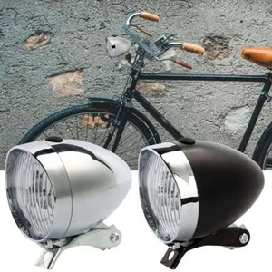 Classical Vintage LED Bike Headlight Bicycle Retro Light Front Head Lamp Night - Picture 1 of 14
