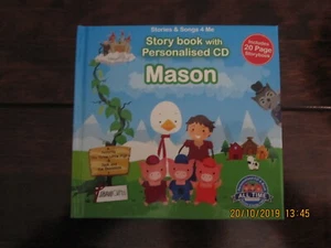 STORY BOOK WITH PERSONALISED CD MASON new - Picture 1 of 2