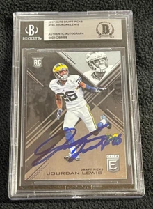 Jourdan Lewis Signed 2017 Elite Draft Picks Rookie Card #155 BAS Certified - Picture 1 of 2