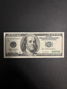 $100 bill (One Hundred Dollar Bill)- Series 2003 Lightly Circulated/Uncirculated - Picture 1 of 2