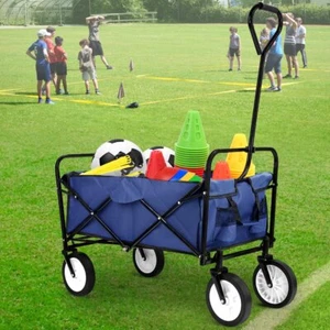 Collapsible Heavy Duty Beach Wagon Cart Folding Utility Outdoor Camping Garden - Picture 1 of 7