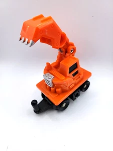 Mattel Orange Plastic Backhoe Front End Loader Construction Equipment 2004 Toy - Picture 1 of 6