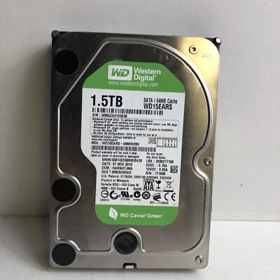 Western Digital WD Green WD15EARS-00MVWB0 1.5TB 3.5" Desktop Hard Drive SATA - Image 1 of 3
