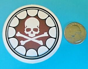 Round Scull and Crossbones Super Cool Simple Pattern Sticker Decal Embellishment