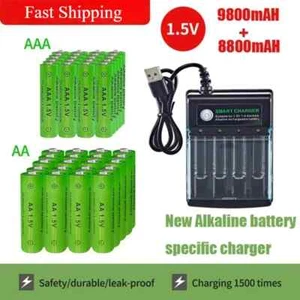 Batterie AA rechargeable AA originale 1,5V AA 9800mAh/AAA 8800mAh pour radio-réveil - Photo 1 sur 13