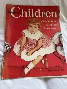 MCM Pattern Book Simplicity Children 1955 Spring Summer Magazine First 12 Years - Picture 1 of 24