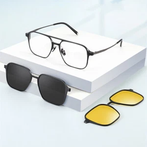 Gafas de sol polarizadas magnéticas de visión nocturna con marco magnético de titanio 3 en 1 - Imagen 1 de 12