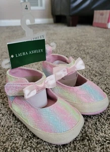 Baby Girl Laura Ashley Ankle Strap Pink Multicolor shoe infant size 4 - Picture 1 of 8