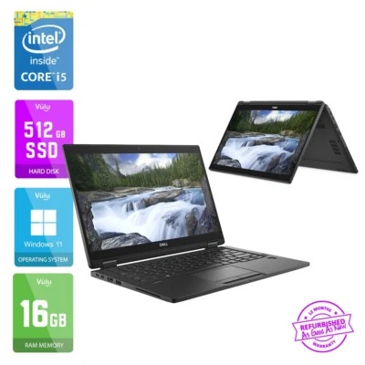 DELL 7390 2-In-1 Laptop I5 8350U | 16GB | 512GB SSD | Webcam | Win 11 | Grado A - Immagine 1 di 4