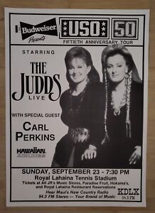 Original Poster for The Judds with Carl Perkins in Maui on September 23, 1990