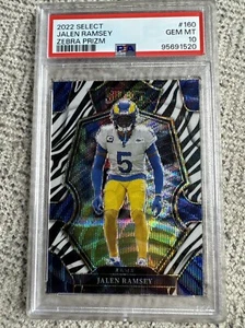 2022 Select Jalen Ramsey Zebra Prizm #160 PSA 10 ๐ SSP - Picture 1 of 2