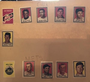 100+1962 Topps Stamps on Scrapbook Pages - Mays, Aaron, Yaz, Fox, Robinson -MORE - Picture 1 of 12