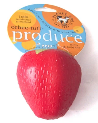 Planet Dog Orbee Tuff Strawberry Medium Top Rated Toy Floats - Local Aus Seller - image 1 of 4