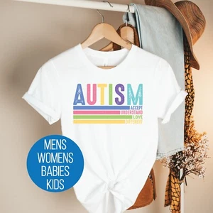 Autism Awareness T-Shirt, In April We Wear Blue T-Shirt, Accept Understand Love - Picture 1 of 9