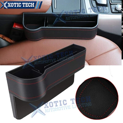 Car Seat Gap Seam Catcher Organizer Storage Box Pocket Bottle Holder Left Side - Image 1 of 4