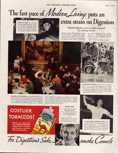 1936 CAMMELLI ""Azione digestiva naturale notevolmente aumentata fumando cammelli" - Foto 1 di 1
