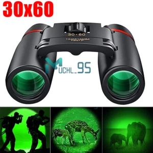 30x60 Compact Folding Binoculars Telescope For Adults Kids Outdoor Bird Watching - Picture 1 of 14