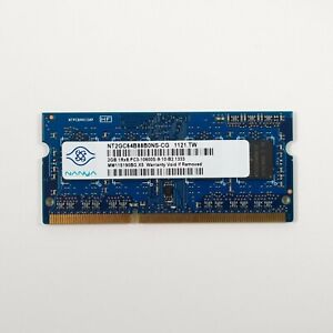 Nanya NT2GC64B88B0NS-CG (2GB 1X2GB, DDR3, PC3-10600S SODIMM 204 Pin) Memory