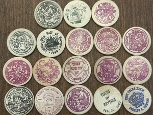 Lot Of 18 Tucks Woods- NO DUPLICATES- Mardi Gras Krewe Favor - Picture 1 of 2