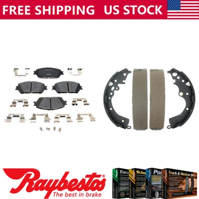 Kit pastillas de freno y zapatas de freno delanteras traseras de cerámica para Toyota Tacoma 2005-2013 5 tacos Foto 1 de 4