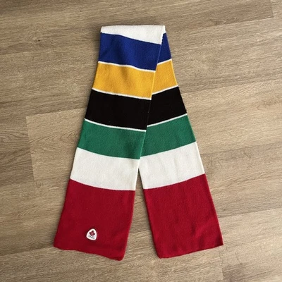 Cachecol Torino Vintage Team Canada 2006 Jogos Olímpicos de Inverno HBC Hudson Bay Company - Imagem 1 de 4