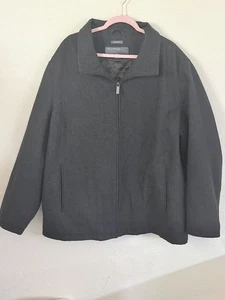 Perry Ellis Men's Wool Blend Jacket Size XXL Gray Full-Zip Coat Business Casual - Picture 1 of 12