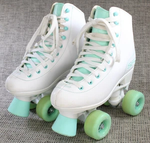 SFR Figure Quad Roller Skates Size UK 3 White, Green - Picture 1 of 17