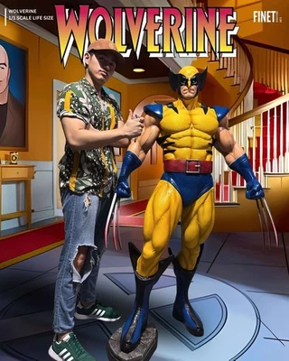 Wolverine X-Men Tamaño Natural ESTATUA PERSONALIZADA cómics versión color Foto 1 de 4