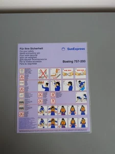 Sun Express Boeing 757-200 Safety Card - Bild 1 von 1