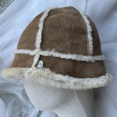 Sombrero cubo de piel de oveja UGG Australia piel de oveja castaño para mujer talla única Foto 1 de 4