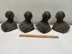 4 Vintage Cast Iron Victorian Clawfoot Bath Tub Feet Ball Eagle Claw Foot Lot - Picture 1 of 8