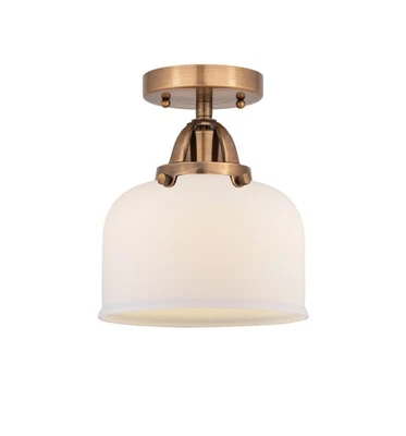 Innovations Lighting 288-1C-10-8 Bell Semi-Flush Bell 8"W - Antique Copper / - Image 1 of 4