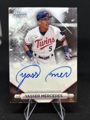 2023 Bowman Sterling Yasser Mercedes #PA-YM AUTO /99 TWINS.. - Image 1 of 4