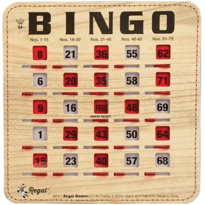 Regal Bingo Bulk Bingo Cards with Sliding Windows - Reusable Bingo Game Cards... - Image 1 of 4
